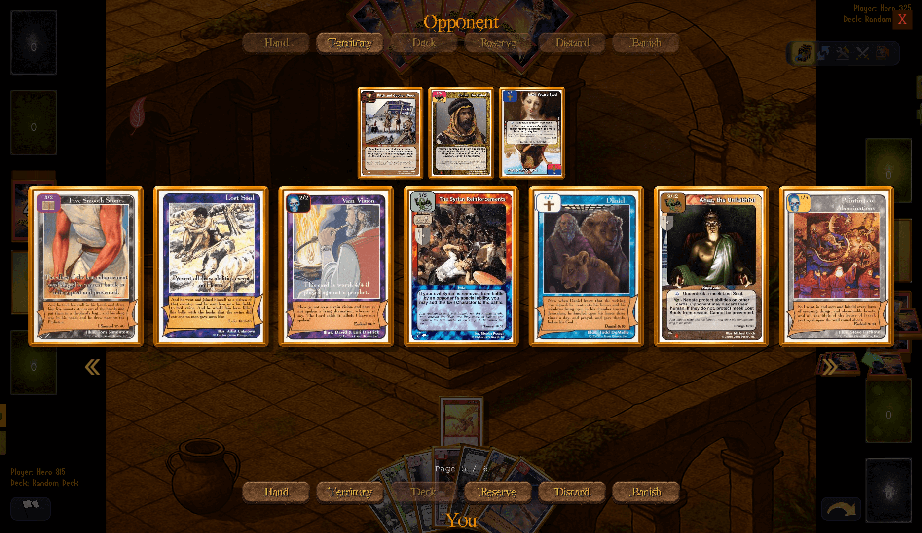 Card Selection Dialog